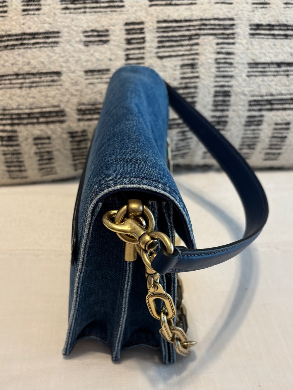NWOT - COACH Denim Chain Tabby 30 Shoulder Bag - Picture 12 of 15